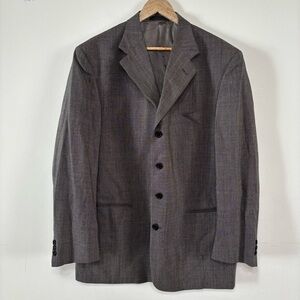 Monsieur by Givenchy Dark Grey Suit Jacket Tailored Size XL Prom Dance Office